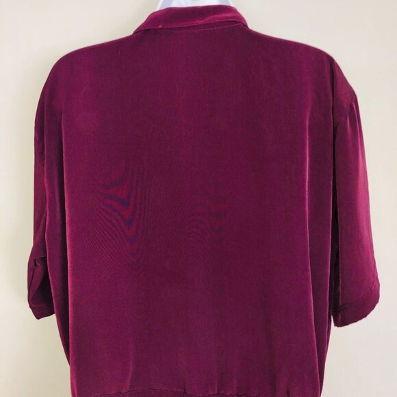 Vintage 90s Romper Shorts Size L Purple Gold Short Sleeve Embroidered Elephants - Picture 6 of 6